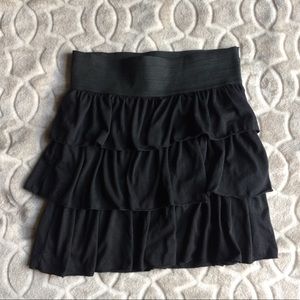 Girls Black Layered Skirt size Large